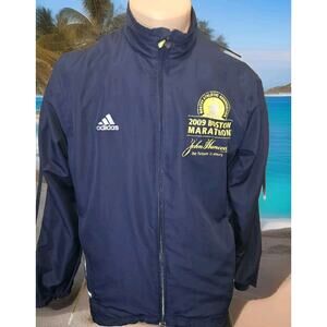 2009 Boston Marathon Adidas Track Jacket Mens Size Small Marathon Committee